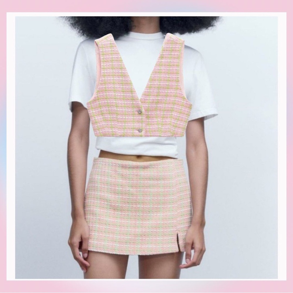 ZARA two piece tweed set
